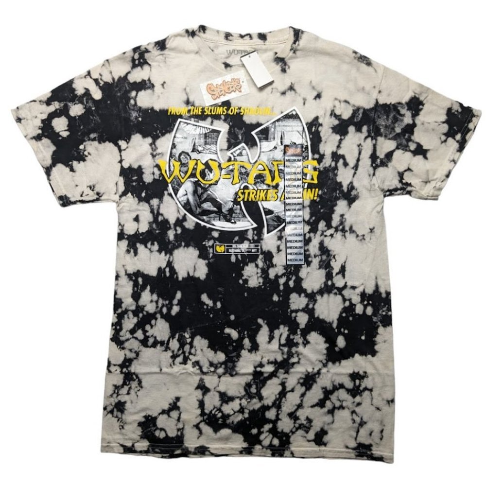 NEW Wu-Tang Clan Strikes Again Bleach Tie-Dye T-Shirt Rap Hip-Hop Size M NWT